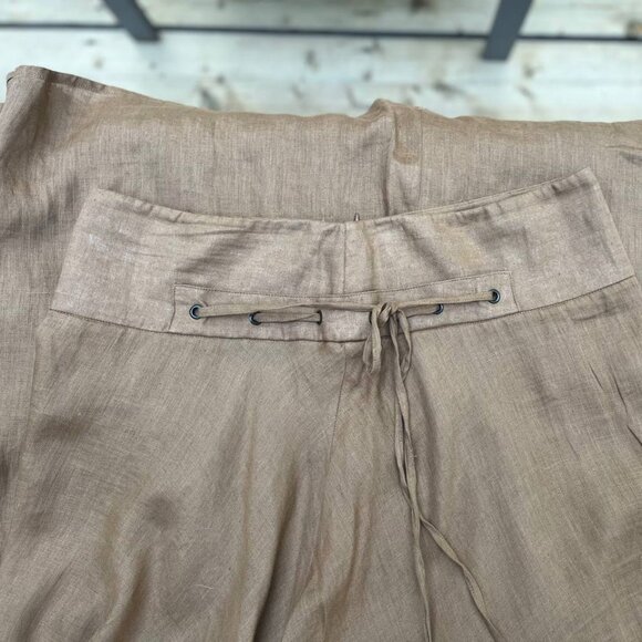 Vintage Sarah Pacini Skirt Khaki Elastic Skirt Womens Skirt / Side slit - Picture 1 of 5